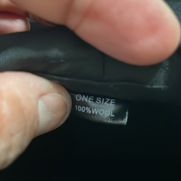 Adora Black Wool Fedora Hat with Red & Navy Ribbon Band - Picture 10 of 12